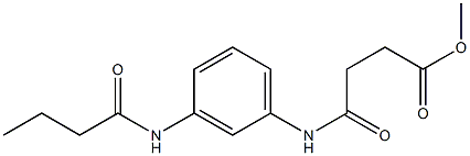 methyl 4-[3-(butyrylamino)anilino]-4-oxobutanoate 结构式