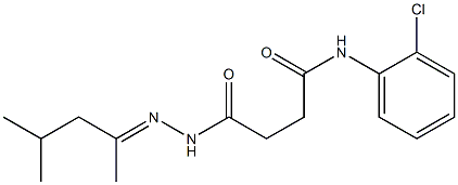 N-(2-chlorophenyl)-4-{2-[(E)-1,3-dimethylbutylidene]hydrazino}-4-oxobutanamide 结构式