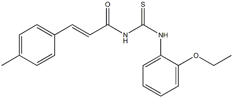 N-(2-ethoxyphenyl)-N'-[(E)-3-(4-methylphenyl)-2-propenoyl]thiourea 结构式