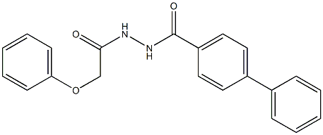 N'-(2-phenoxyacetyl)[1,1'-biphenyl]-4-carbohydrazide 结构式