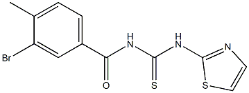 N-(3-bromo-4-methylbenzoyl)-N'-(1,3-thiazol-2-yl)thiourea 结构式