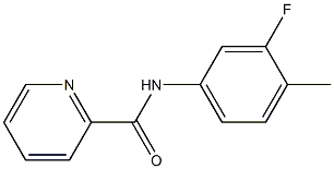 N-(3-fluoro-4-methylphenyl)-2-pyridinecarboxamide 结构式