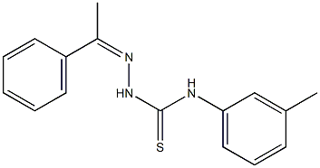 N-(3-methylphenyl)-2-[(Z)-1-phenylethylidene]-1-hydrazinecarbothioamide 结构式