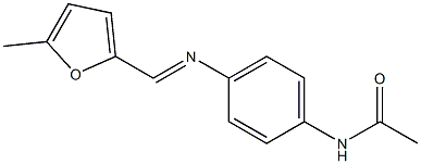 N-(4-{[(E)-(5-methyl-2-furyl)methylidene]amino}phenyl)acetamide 结构式