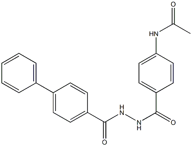 N-(4-{[2-([1,1'-biphenyl]-4-ylcarbonyl)hydrazino]carbonyl}phenyl)acetamide 结构式