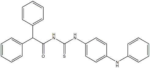 N-(4-anilinophenyl)-N'-(2,2-diphenylacetyl)thiourea 结构式