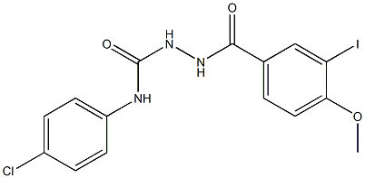 N-(4-chlorophenyl)-2-(3-iodo-4-methoxybenzoyl)-1-hydrazinecarboxamide 结构式