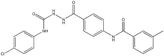 N-(4-chlorophenyl)-2-{4-[(3-methylbenzoyl)amino]benzoyl}-1-hydrazinecarboxamide 结构式