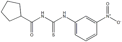 N-(cyclopentylcarbonyl)-N'-(3-nitrophenyl)thiourea 结构式