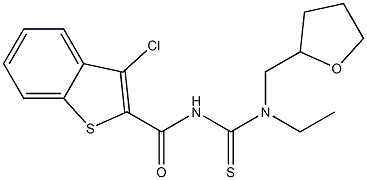 N'-[(3-chloro-1-benzothiophen-2-yl)carbonyl]-N-ethyl-N-(tetrahydro-2-furanylmethyl)thiourea 结构式