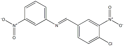 N-[(E)-(4-chloro-3-nitrophenyl)methylidene]-N-(3-nitrophenyl)amine 结构式