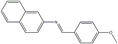 N-[(E)-(4-methoxyphenyl)methylidene]-N-(2-naphthyl)amine 结构式