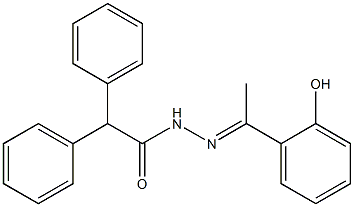 N'-[(E)-1-(2-hydroxyphenyl)ethylidene]-2,2-diphenylacetohydrazide 结构式