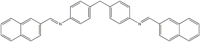 N-[(E)-2-naphthylmethylidene]-N-[4-(4-{[(E)-2-naphthylmethylidene]amino}benzyl)phenyl]amine 结构式