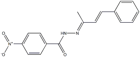 N'-[(E,2E)-1-methyl-3-phenyl-2-propenylidene]-4-nitrobenzohydrazide 结构式