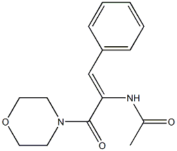 N-[(Z)-1-(4-morpholinylcarbonyl)-2-phenylethenyl]acetamide 结构式