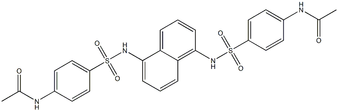 N-[4-({[5-({[4-(acetylamino)phenyl]sulfonyl}amino)-1-naphthyl]amino}sulfonyl)phenyl]acetamide 结构式