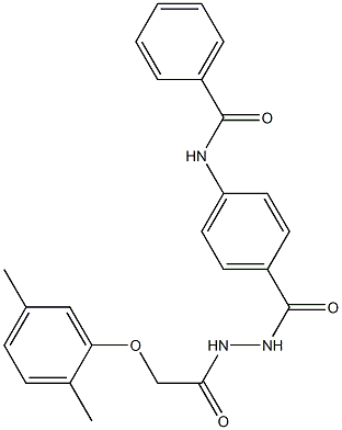 N-[4-({2-[2-(2,5-dimethylphenoxy)acetyl]hydrazino}carbonyl)phenyl]benzamide 结构式