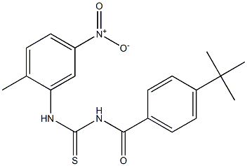 N-[4-(tert-butyl)benzoyl]-N'-(2-methyl-5-nitrophenyl)thiourea 结构式