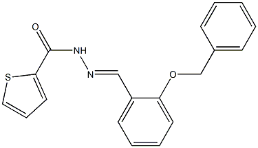 N'-{(E)-[2-(benzyloxy)phenyl]methylidene}-2-thiophenecarbohydrazide 结构式