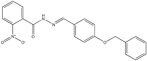 N'-{(E)-[4-(benzyloxy)phenyl]methylidene}-2-nitrobenzohydrazide 结构式
