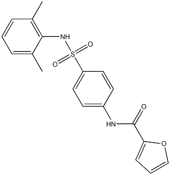 N-{4-[(2,6-dimethylanilino)sulfonyl]phenyl}-2-furamide 结构式