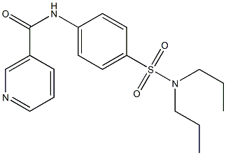 N-{4-[(dipropylamino)sulfonyl]phenyl}nicotinamide 结构式