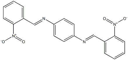 N-[(E)-(2-nitrophenyl)methylidene]-N-(4-{[(E)-(2-nitrophenyl)methylidene]amino}phenyl)amine 结构式