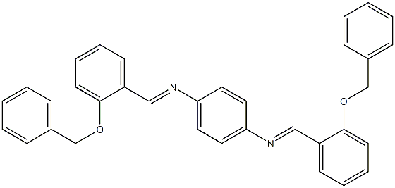 N-{(E)-[2-(benzyloxy)phenyl]methylidene}-N-[4-({(E)-[2-(benzyloxy)phenyl]methylidene}amino)phenyl]amine 结构式