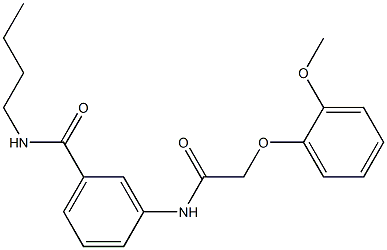 N-butyl-3-{[2-(2-methoxyphenoxy)acetyl]amino}benzamide 结构式