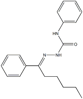 N-phenyl-2-[(E)-1-phenylhexylidene]-1-hydrazinecarboxamide 结构式