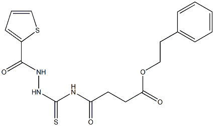 phenethyl 4-oxo-4-({[2-(2-thienylcarbonyl)hydrazino]carbothioyl}amino)butanoate 结构式