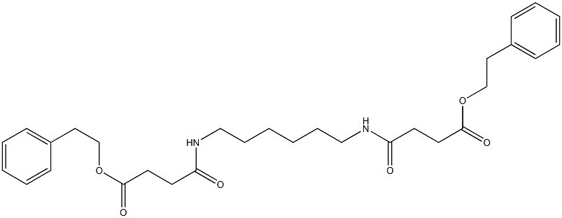 phenethyl 4-oxo-4-[(6-{[4-oxo-4-(phenethyloxy)butanoyl]amino}hexyl)amino]butanoate 结构式