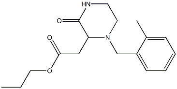 propyl 2-[1-(2-methylbenzyl)-3-oxo-2-piperazinyl]acetate 结构式