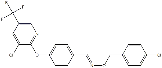 4-{[3-chloro-5-(trifluoromethyl)-2-pyridinyl]oxy}benzenecarbaldehyde O-(4-chlorobenzyl)oxime 结构式