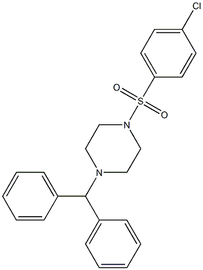 1-benzhydryl-4-[(4-chlorophenyl)sulfonyl]piperazine 结构式