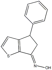 4-phenyl-4,5-dihydro-6H-cyclopenta[b]thiophen-6-one oxime 结构式