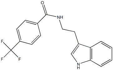 N-[2-(1H-indol-3-yl)ethyl]-4-(trifluoromethyl)benzenecarboxamide 结构式