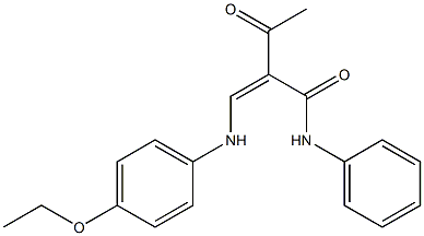 (Z)-2-acetyl-3-(4-ethoxyanilino)-N-phenyl-2-propenamide 结构式