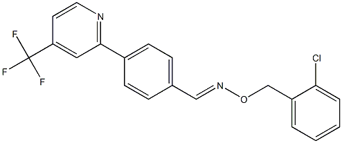 4-[4-(trifluoromethyl)-2-pyridinyl]benzenecarbaldehyde O-(2-chlorobenzyl)oxime 结构式