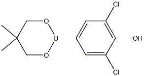 2,6-Dichloro-4-(5,5-dimethyl-1,3,2-dioxaborinane-2-yl)phenol 结构式