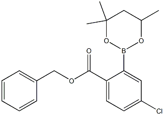 Benzyl 4-chloro-2-(4,4,6-trimethyl-1,3,2-dioxaborinan-2-yl)benzoate 结构式