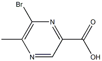 6-bromo-5-methylpyrazine-2-carboxylic acid 结构式