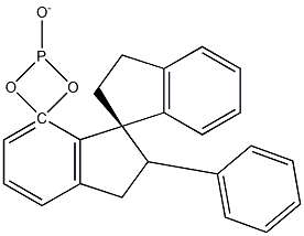 苯基-[(S)-1,1-螺二氢茚-7,7-二基]-亚磷酸酯 结构式