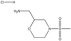 [4-(methylsulfonyl)morpholin-2-yl]methylamine hydrochloride 结构式