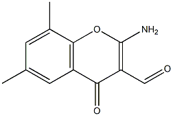 2-amino-6,8-dimethyl-4-oxo-4H-chromene-3-carbaldehyde 结构式