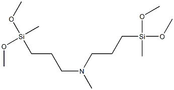 BIS(METHYLDIMETHOXYSILYLPROPYL)-N-METHYLAMINE,95% 结构式