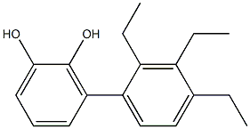 3-(2,3,4-Triethylphenyl)benzene-1,2-diol 结构式