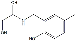 2-[(1,2-Dihydroxyethyl)aminomethyl]-4-methylphenol 结构式