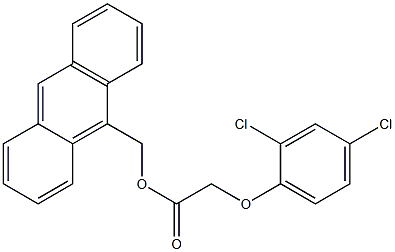 2-(2,4-Dichlorophenoxy)acetic acid 9-anthrylmethyl ester 结构式